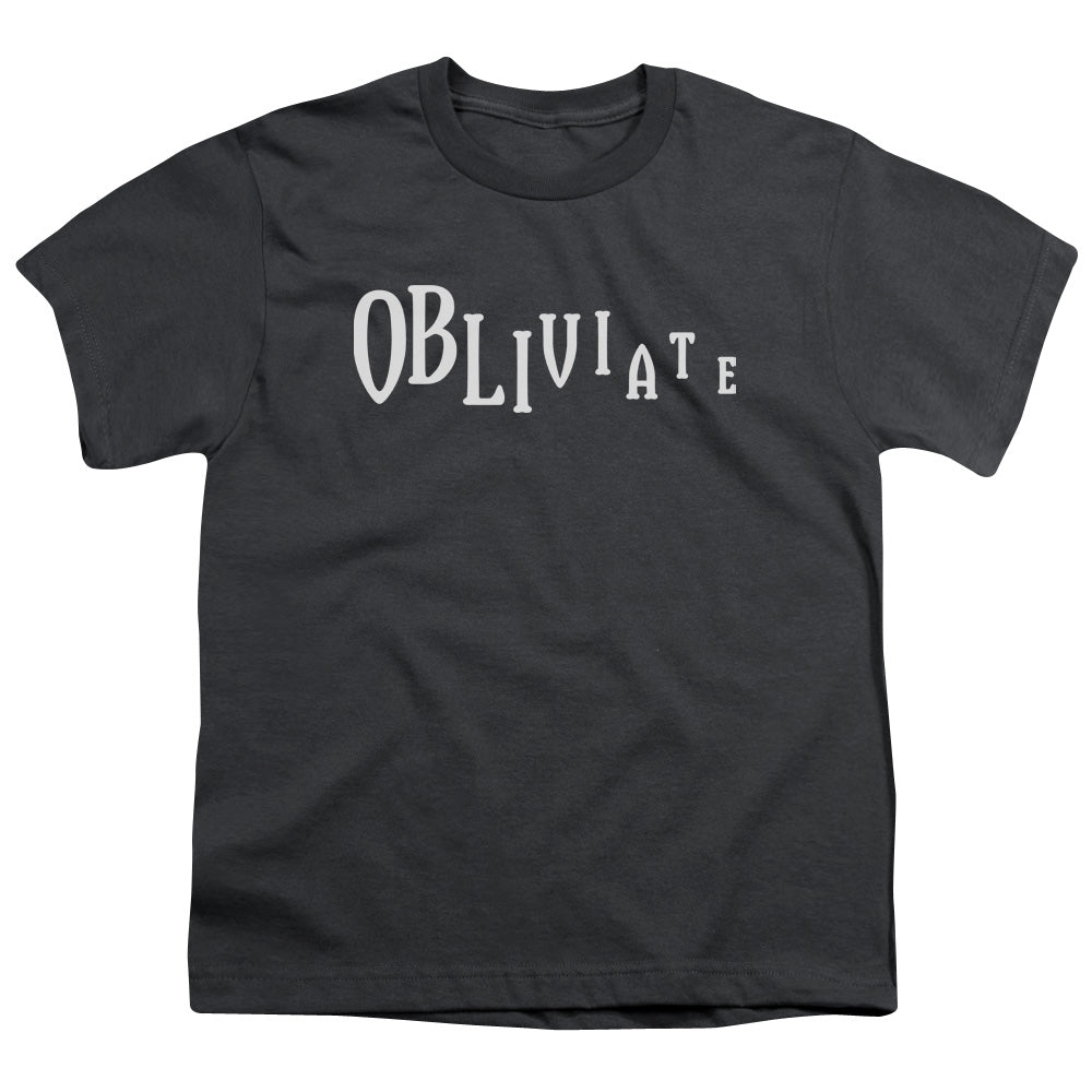 Harry Potter - Obliviate - Short Sleeve Youth 18/1 - Charcoal T-shirt