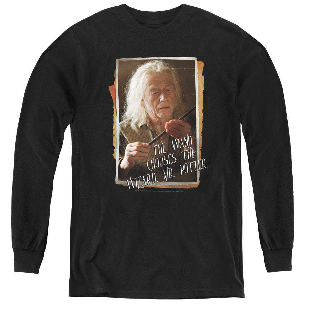 Harry Potter - Olivander - Youth Long Sleeve Tee - Black