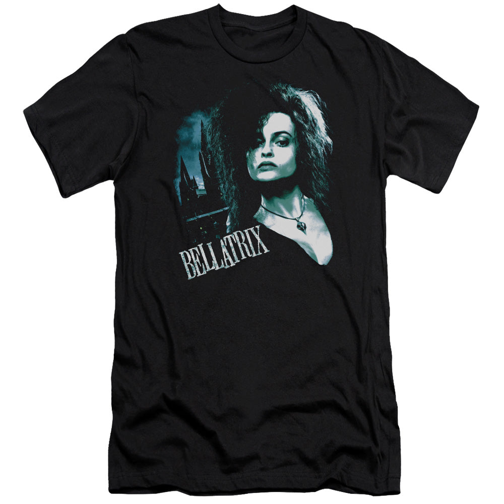 Harry Potter - Bellatrix Closeup-hbo Short Sleeve Adult 30/1 - Black T-shirt