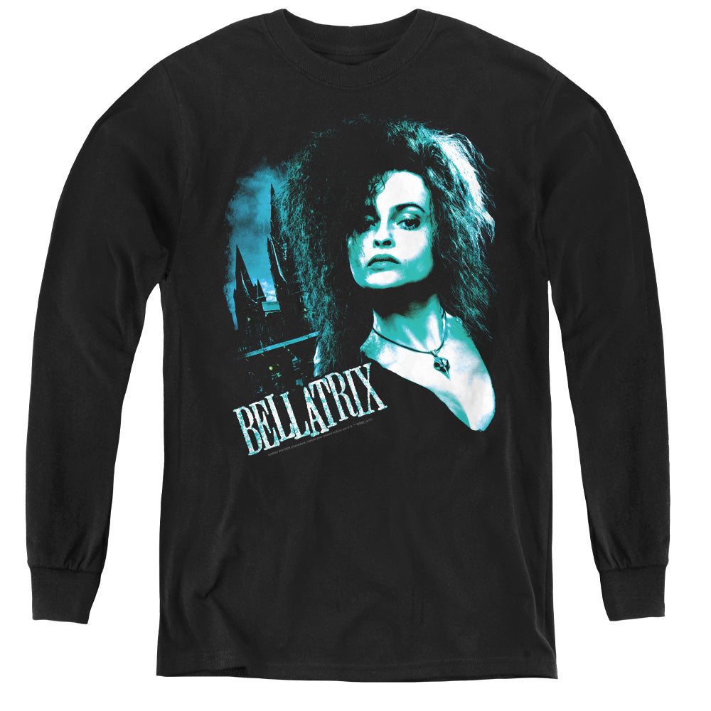 Harry Potter - Bellatrix Closeup - Youth Long Sleeve Tee - Black