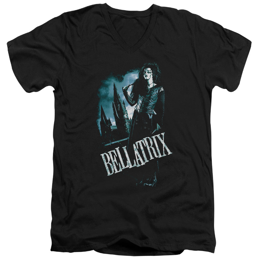 Harry Potter - Bellatrix Full Body - Short Sleeve Adult V-neck 30/1 - Black T-shirt