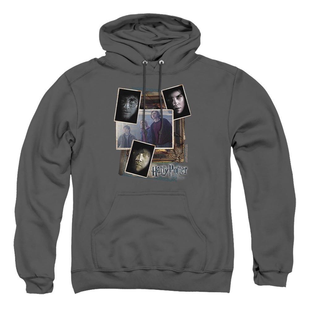 Harry Potter - Trio Collage - Adult Pull-over Hoodie - Charcoal