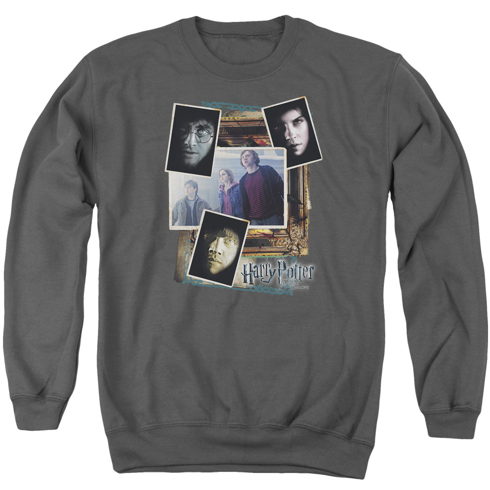 Harry Potter - Trio Collage - Adult Crewneck Sweatshirt - Charcoal