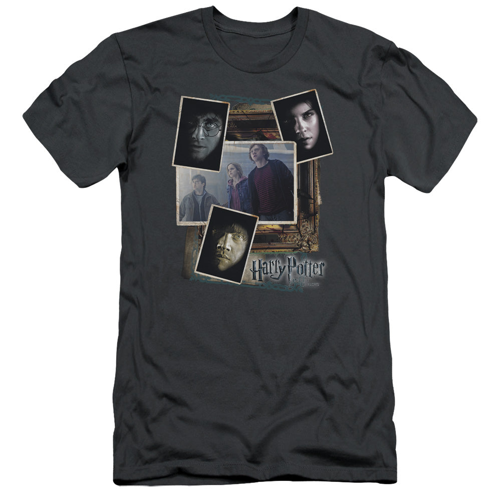 Harry Potter - Trio Collage - Short Sleeve Adult 30/1 - Charcoal T-shirt