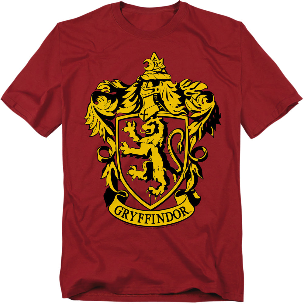 Harry Potter - Gryffindor Crest - Short Sleeve Adult 18/1 - Cardinal T-shirt