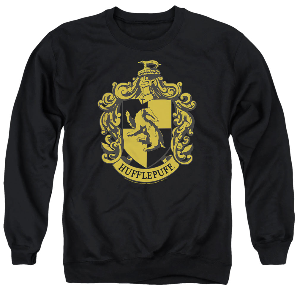 Harry Potter - Hufflepuff Crest - Adult Crewneck Sweatshirt - Black