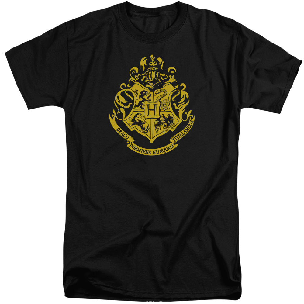 Harry Potter - Hogwarts Crest - Short Sleeve Adult Tall 18/1 - Black T-shirt