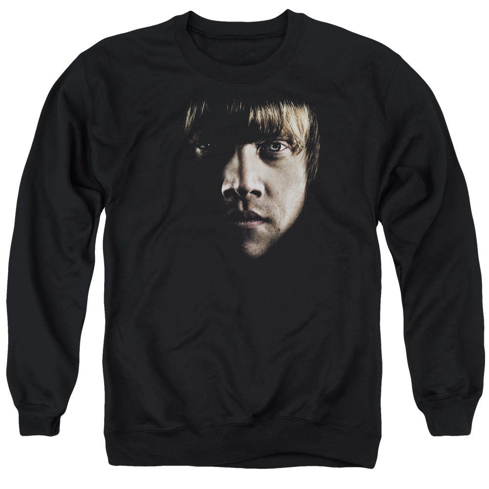 Harry Potter - Ron Poster Head - Adult Crewneck Sweatshirt - Black