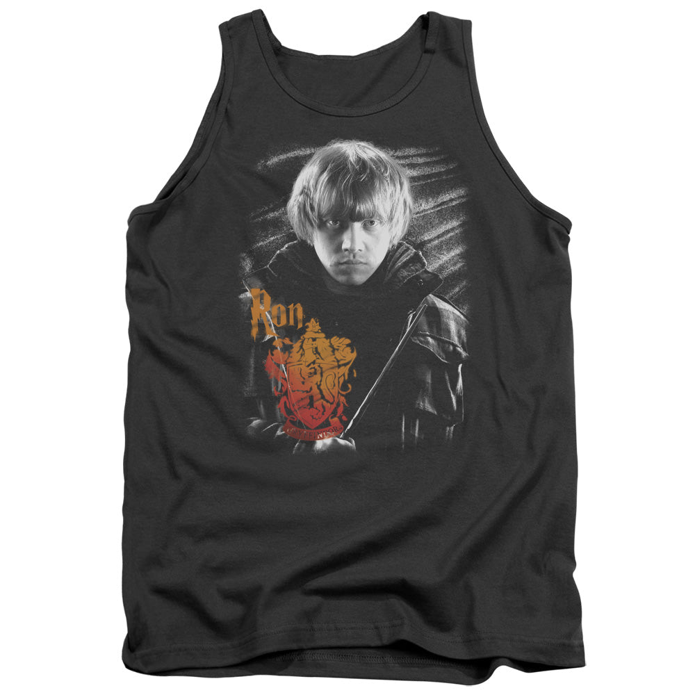 Harry Potter - Ron Portrait - Adult Tank - Charcoal