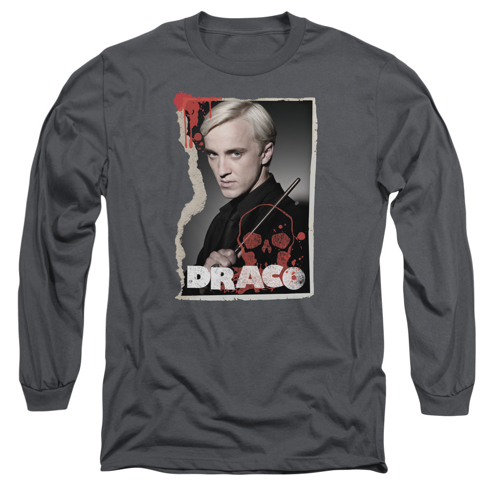 Harry Potter - Draco Frame - Long Sleeve Adult 18/1 - Charcoal T-shirt