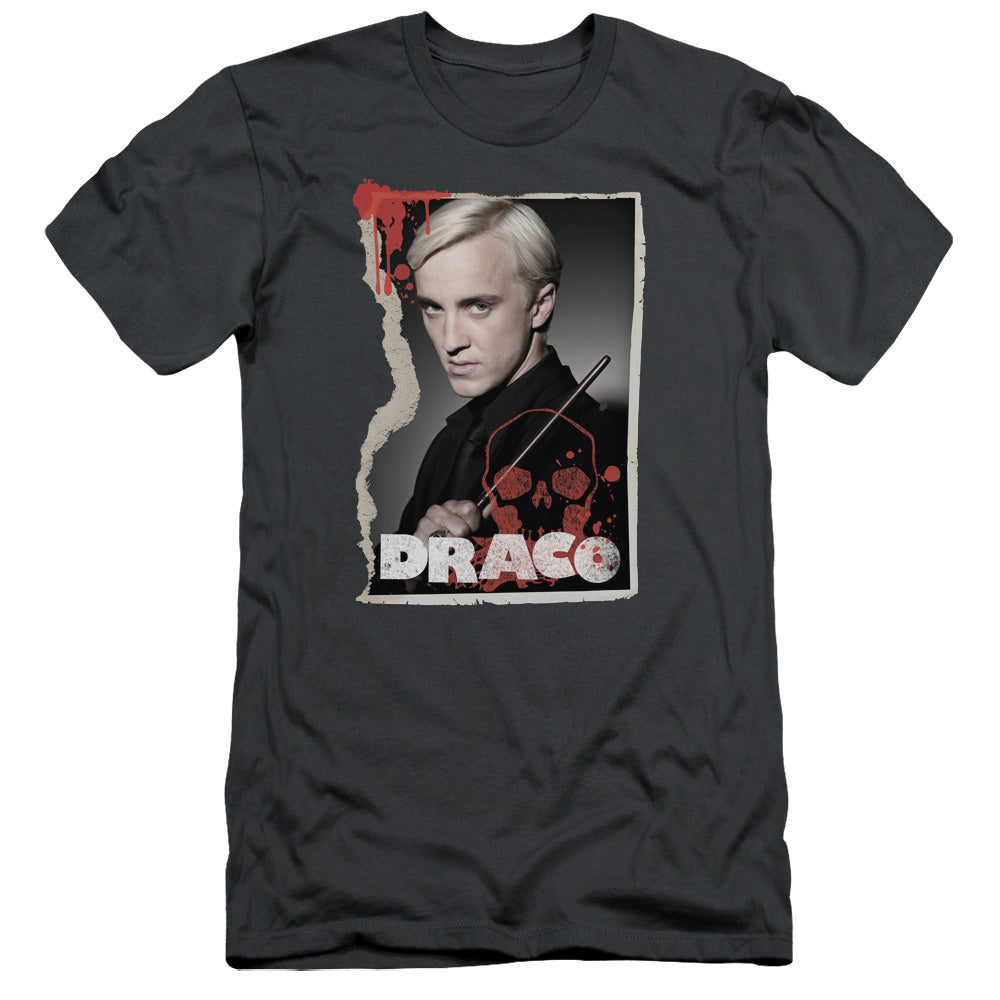 Harry Potter - Draco Frame-hbo Short Sleeve Adult 30/1 - Charcoal T-shirt