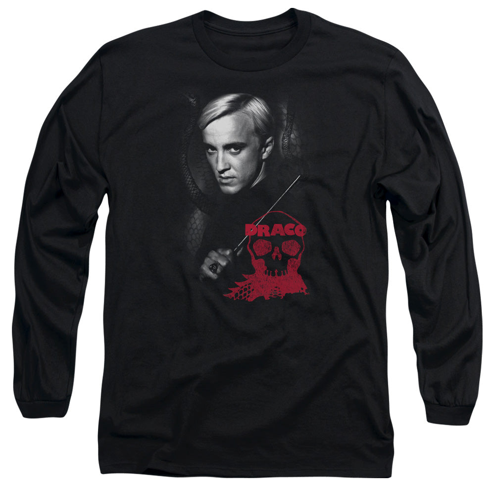 Harry Potter - Draco Portrait - Long Sleeve Adult 18/1 - Black T-shirt