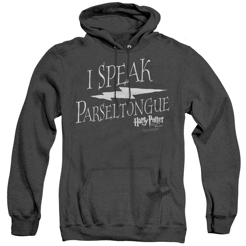 Harry Potter - I Speak Parseltongue - Adult Heather Hoodie - Black
