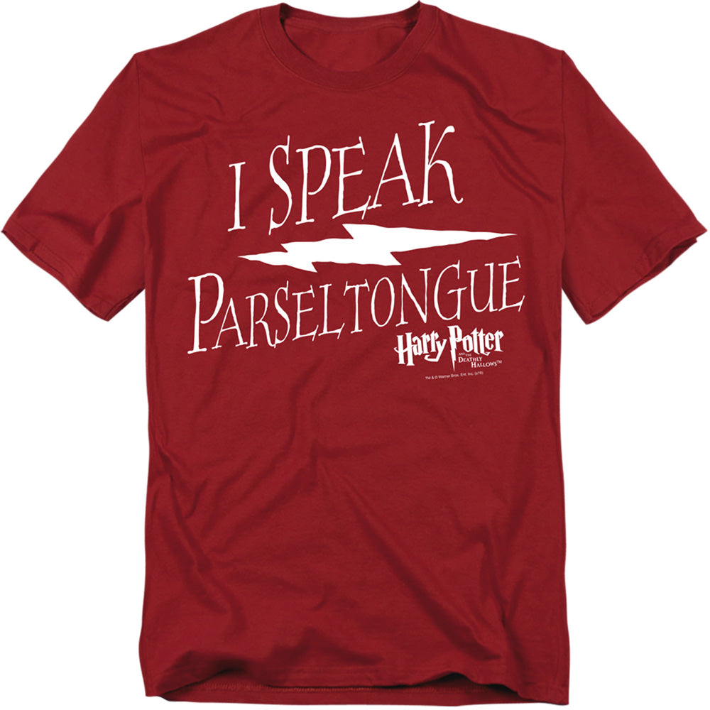 Harry Potter - I Speak Parseltongue - Short Sleeve Adult 18/1 - Cardinal T-shirt
