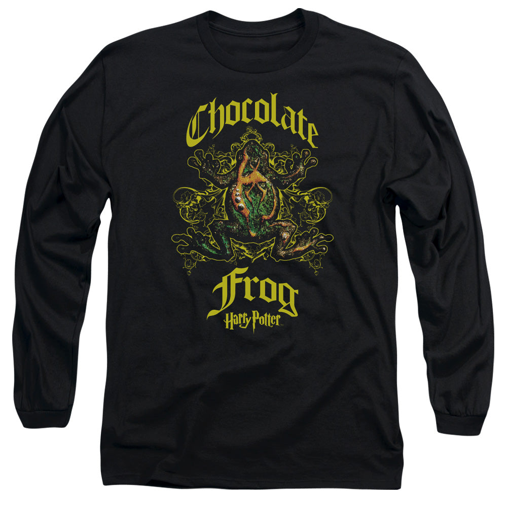 Harry Potter - Chocolate Frog - Long Sleeve Adult 18/1 - Black T-shirt