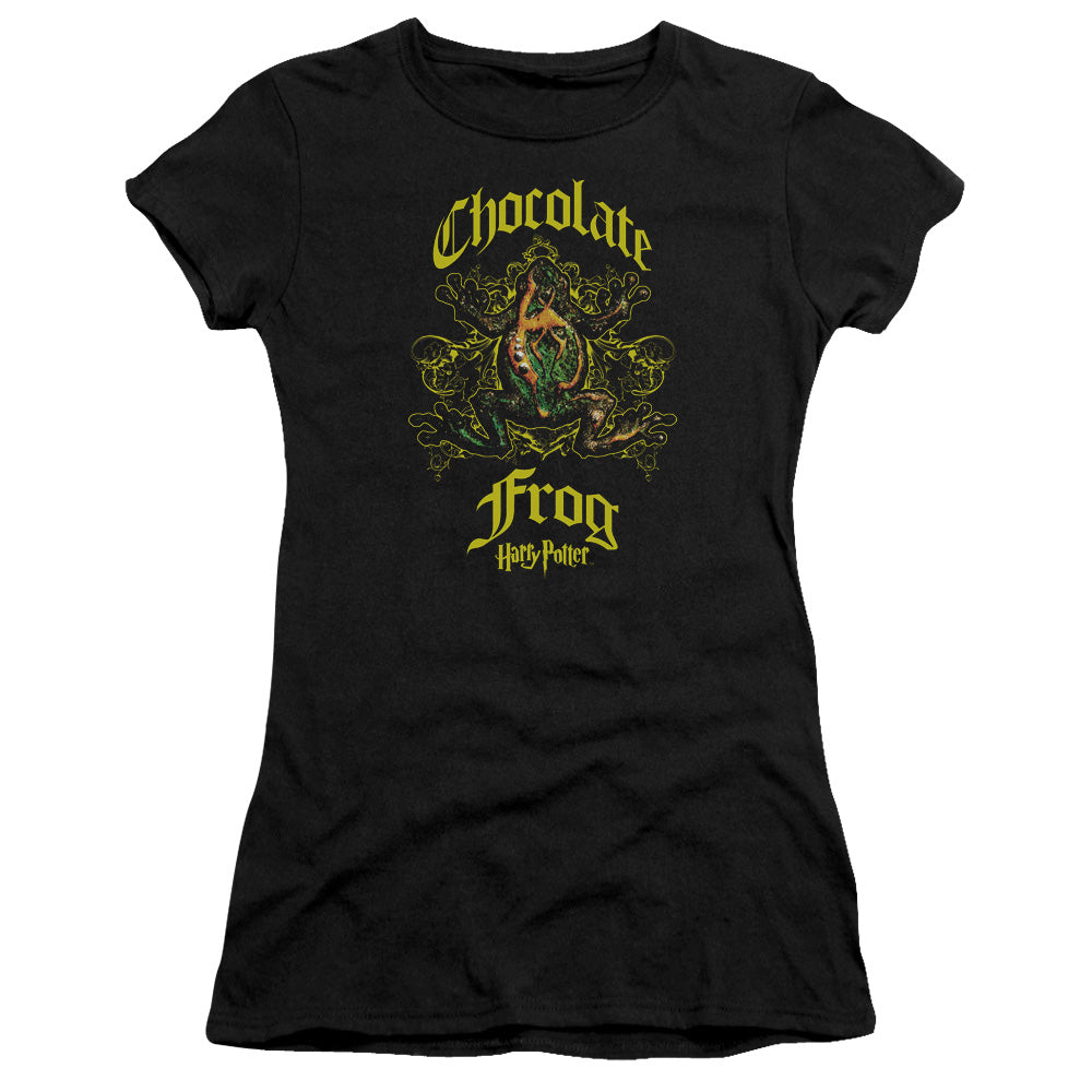 Harry Potter - Chocolate Frog - Short Sleeve Junior Sheer - Black T-shirt