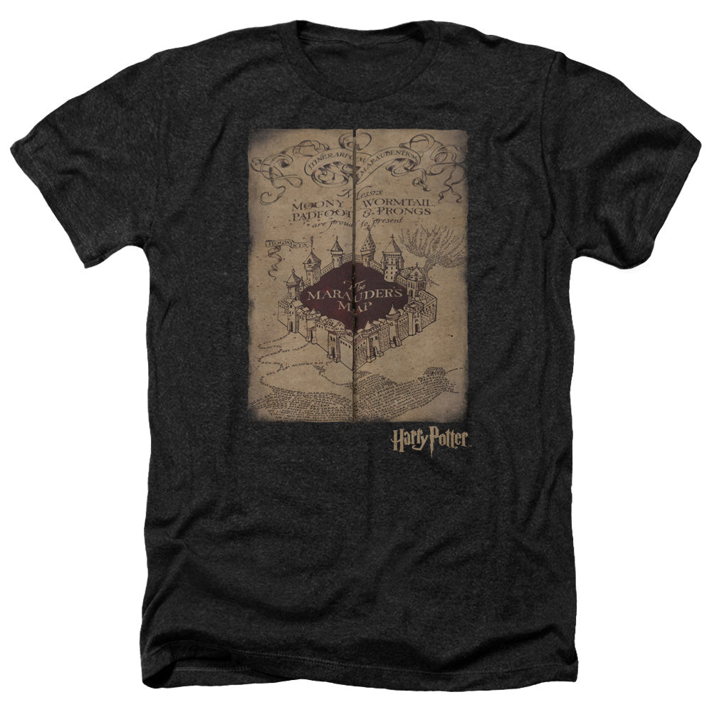 Harry Potter - Marauders Map - Adult Heather-black