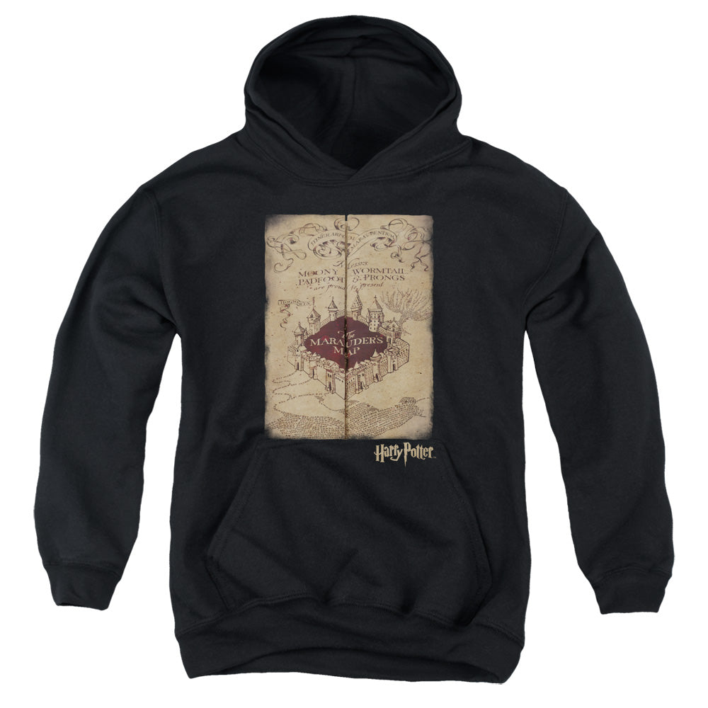 Harry Potter - Marauders Map - Youth Pull-over Hoodie - Black