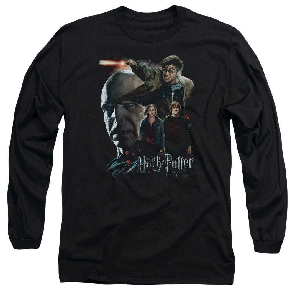 Harry Potter - Final Fight - Long Sleeve Adult 18/1 - Black T-shirt