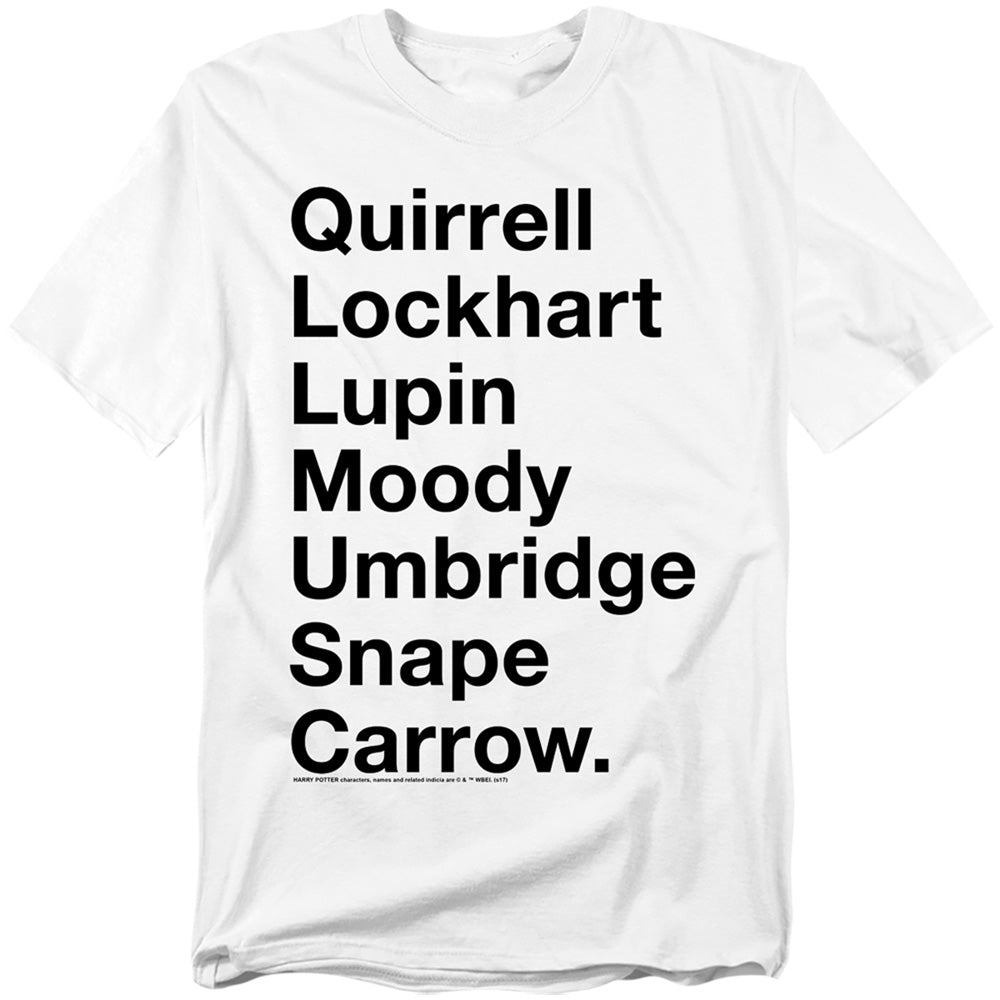 Harry Potter - Professors - Short Sleeve Adult 18/1 - White T-shirt