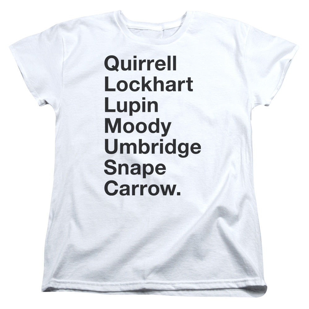 Harry Potter - Professors - Short Sleeve Womens Tee - White T-shirt