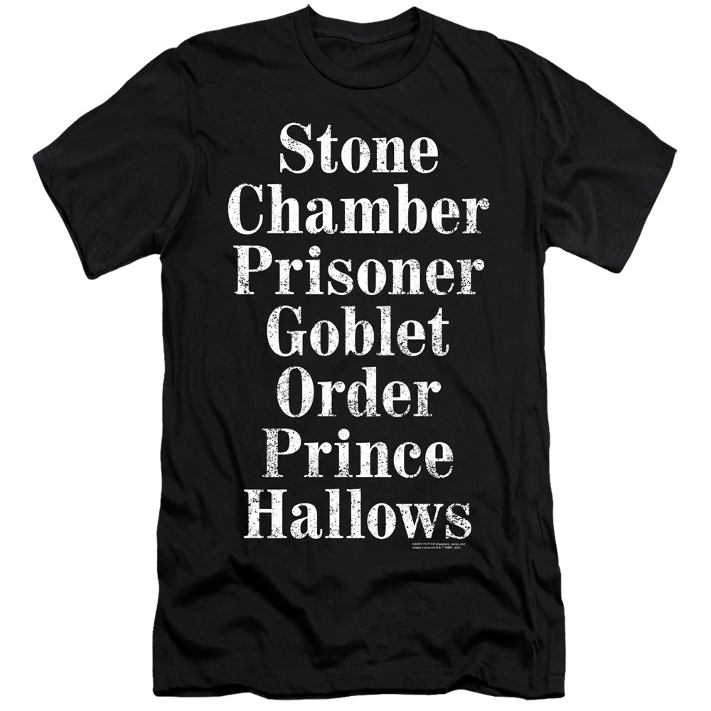 Harry Potter - Titles-hbo Short Sleeve Adult 30/1 - Black T-shirt