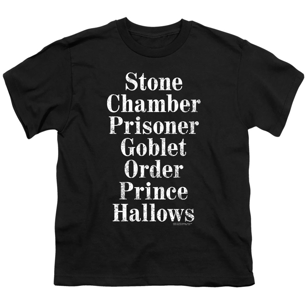 Harry Potter - Titles - Short Sleeve Youth 18/1 - Black T-shirt