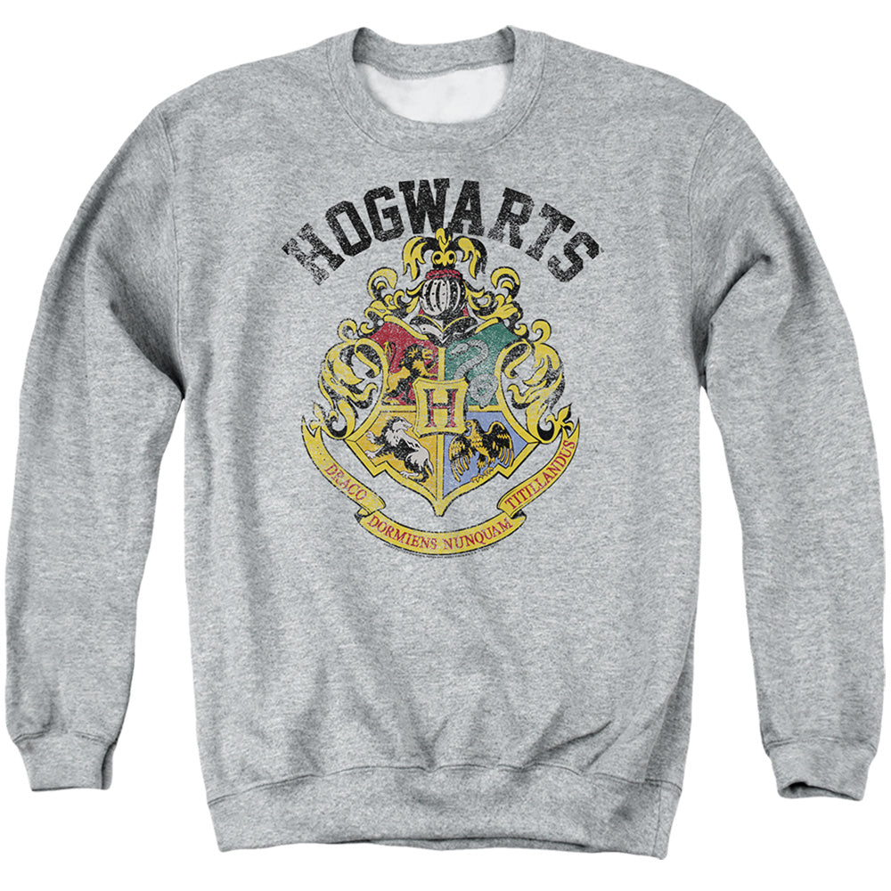 Harry Potter - Hogwarts Crest - Adult Crewneck Sweatshirt - Athletic Heather