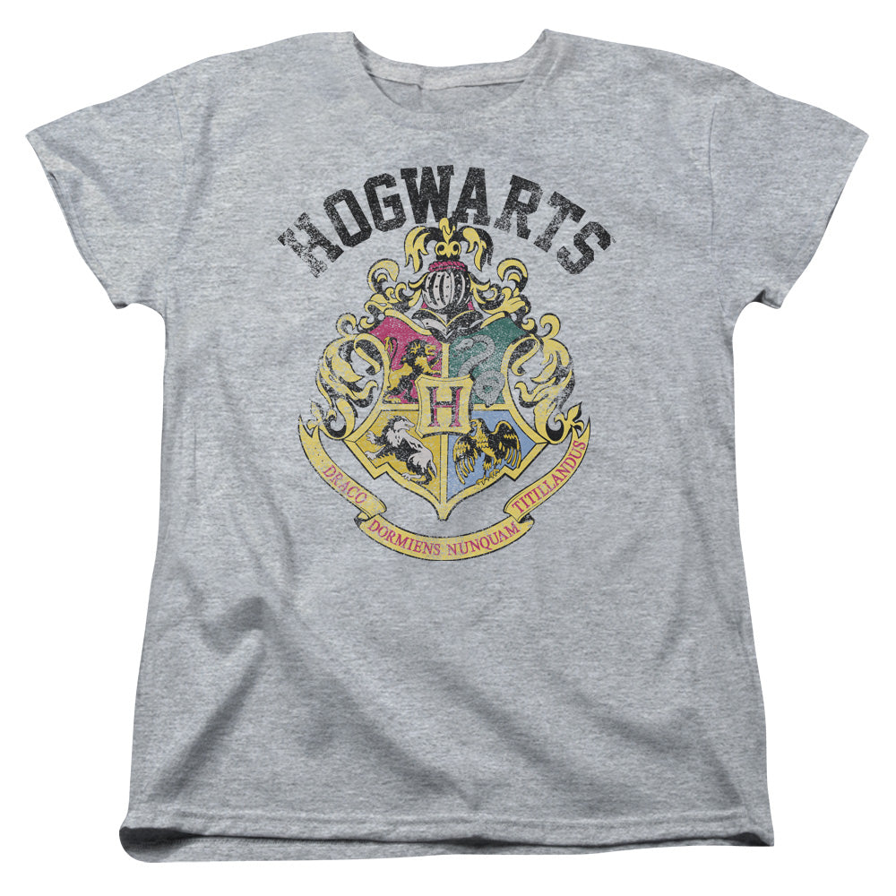 Harry Potter - Hogwarts Crest - Short Sleeve Womens Tee - Athletic Heather T-shirt
