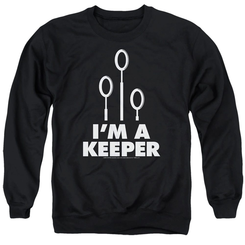 Harry Potter - Keeper - Adult Crewneck Sweatshirt - Black