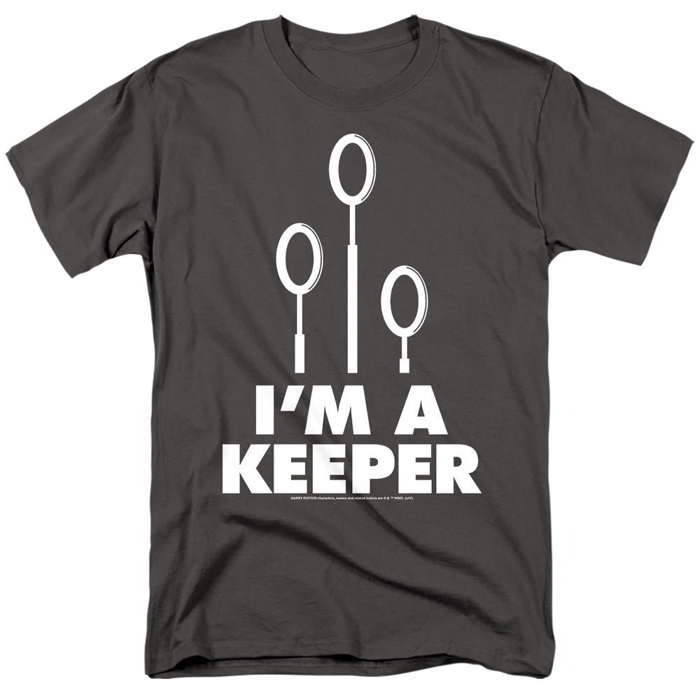 Harry Potter - Keeper - Short Sleeve Adult 18/1 - Black T-shirt