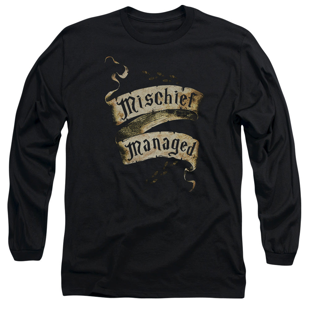 Harry Potter - Mischief Managed - Long Sleeve Adult 18/1 - Black T-shirt
