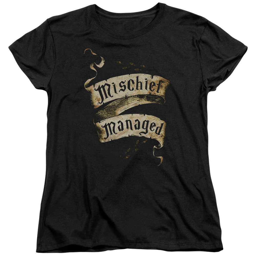 Harry Potter - Mischief Managed - Short Sleeve Womens Tee - Black T-shirt