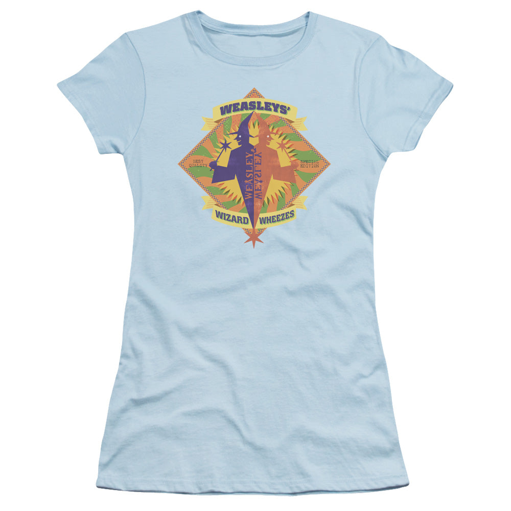 Harry Potter - Wizard Wheezes - Short Sleeve Junior Sheer - Light Blue T-shirt