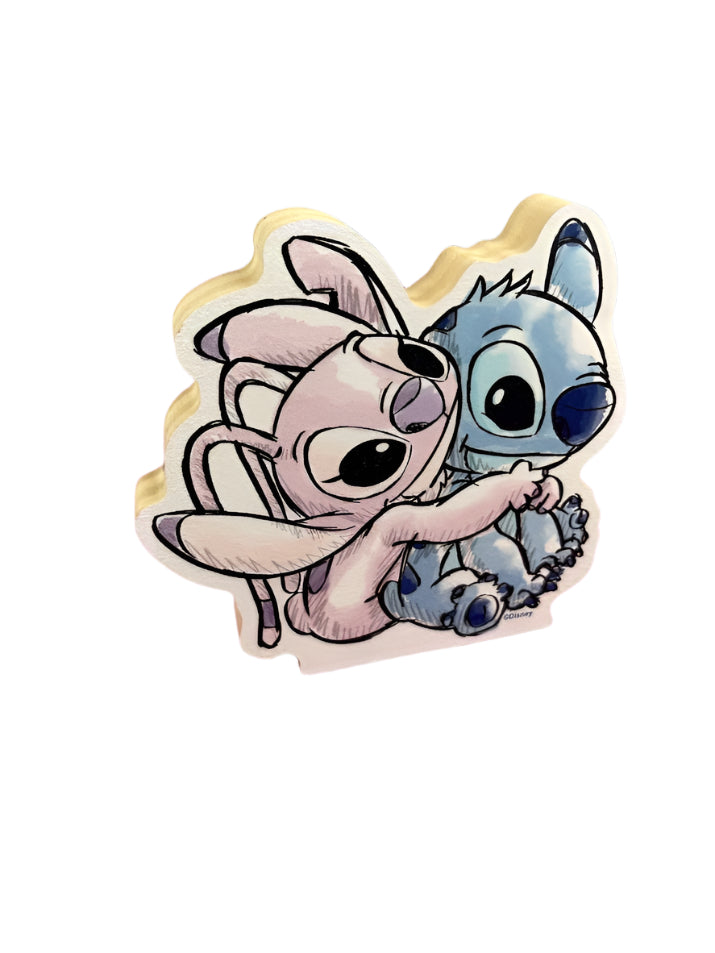 Disney Lilo & Stitch - Angel & Stitch Wooden Block