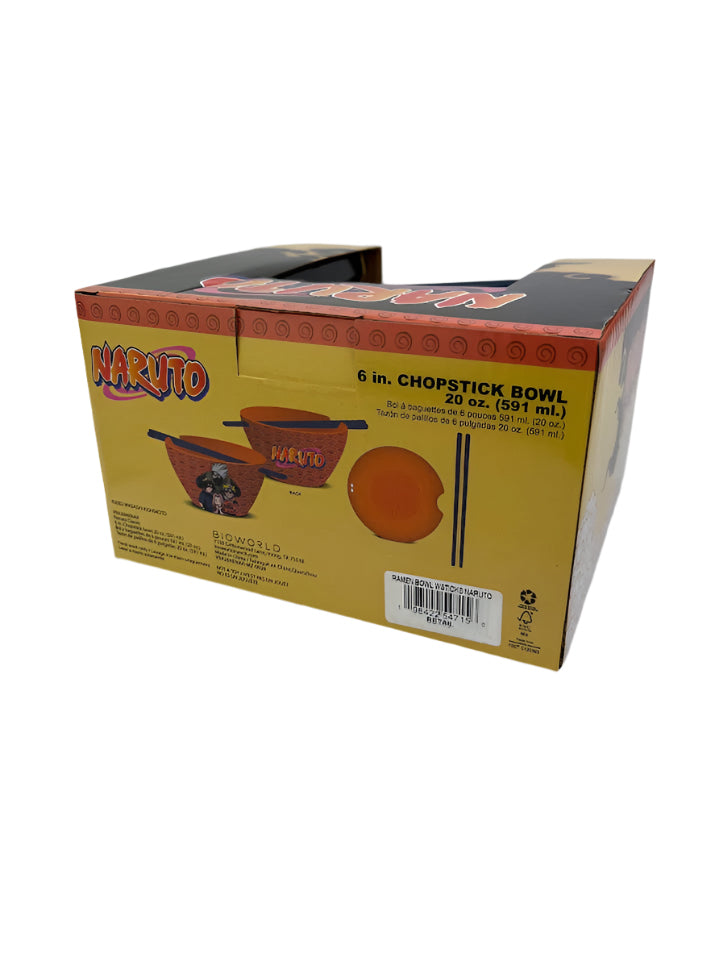 Naruto Kakashi Ramen Bowl with Chopsticks