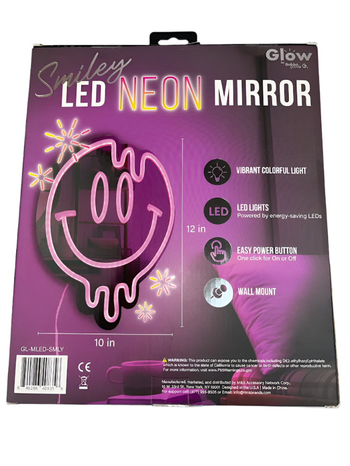 Smile LED Neon Mirror