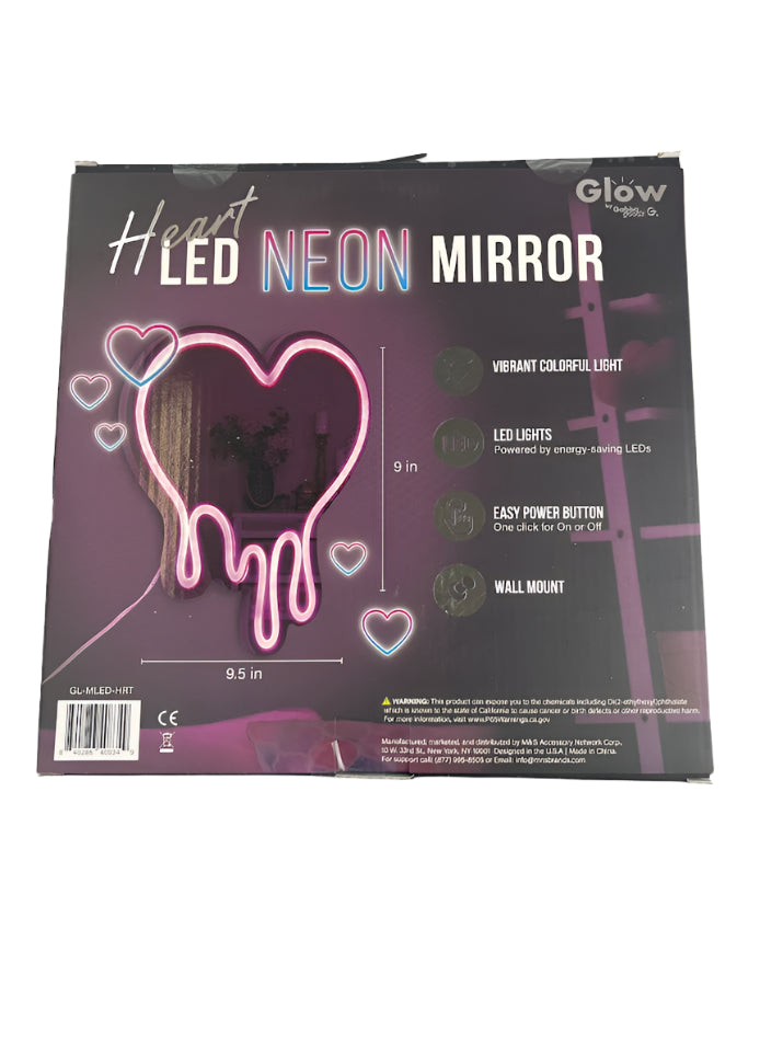 LED Neon Heart Mirror