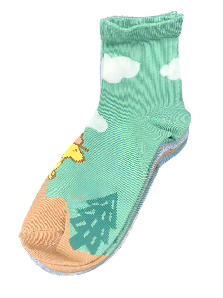 Peanuts Snoopy Camp Quarter Crew Socks 5-Pack