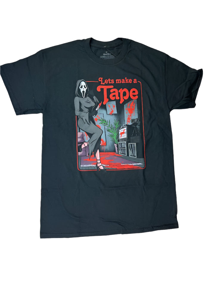 Ghost Face Let's Make a Tape T-Shirt