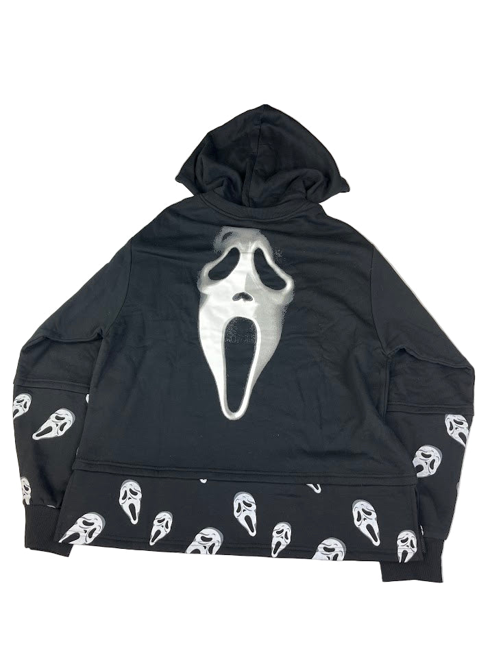Scream Ghost Face Overlay Hoodie