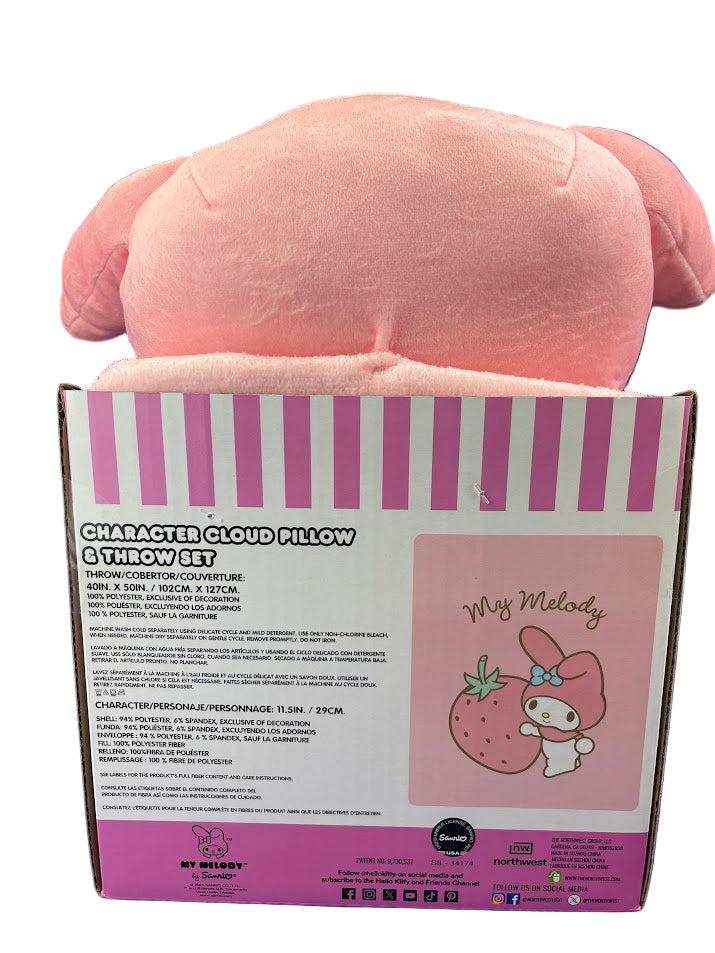 Sanrio My Melody Berry Hugger and Throw Set