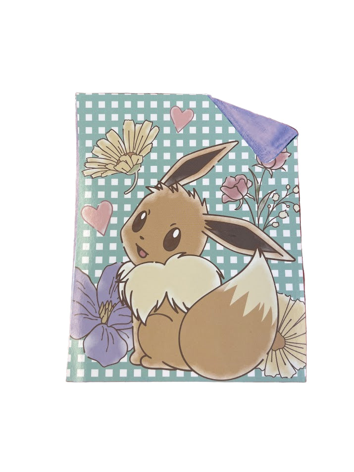 Pokemon Eevee Floral Double-Sided Faux Fur Blanket