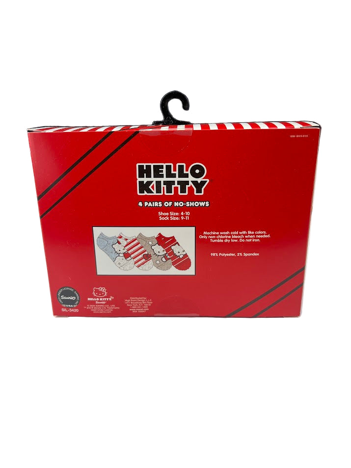 Sanrio Hello Kitty No Show Socks 4-Pack Box Set