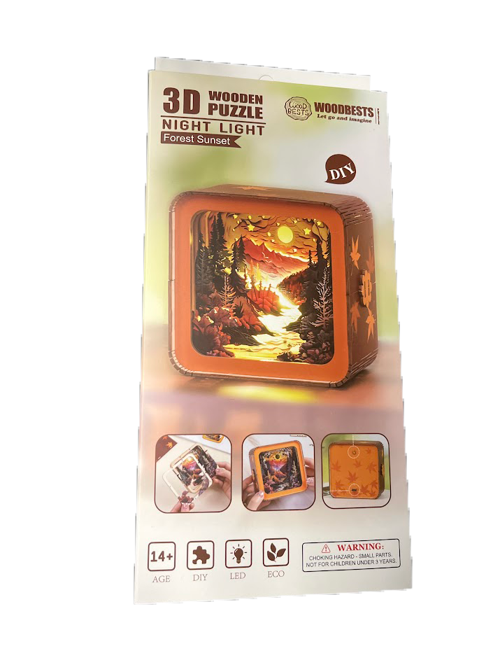 Forest Sunset Kit - 3D Wooden Puzzle Night Light