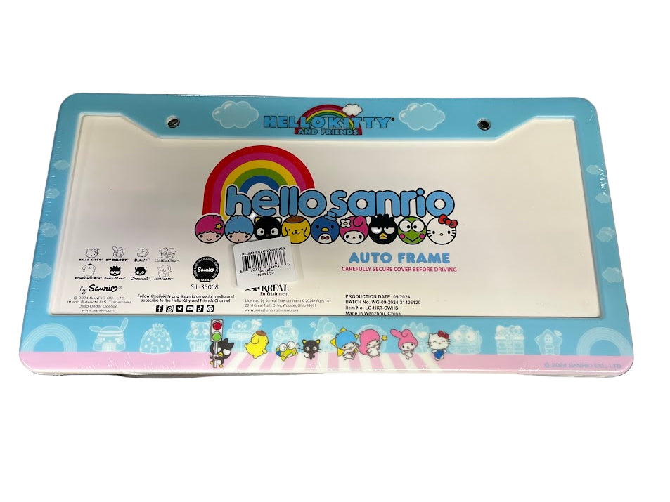 Sanrio Crosswalk License Plate Frame