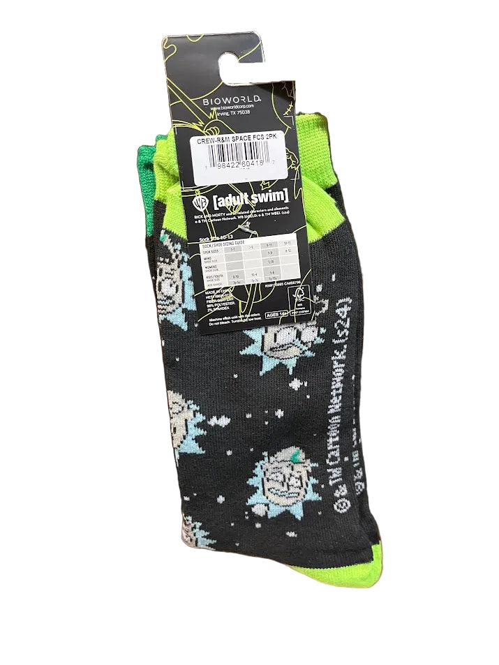 Rick and Morty Space Faces Socks 2-Pack