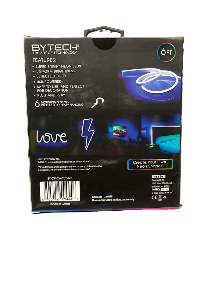 Flexible Neon Shape 6ft Light Strip (color may vary)