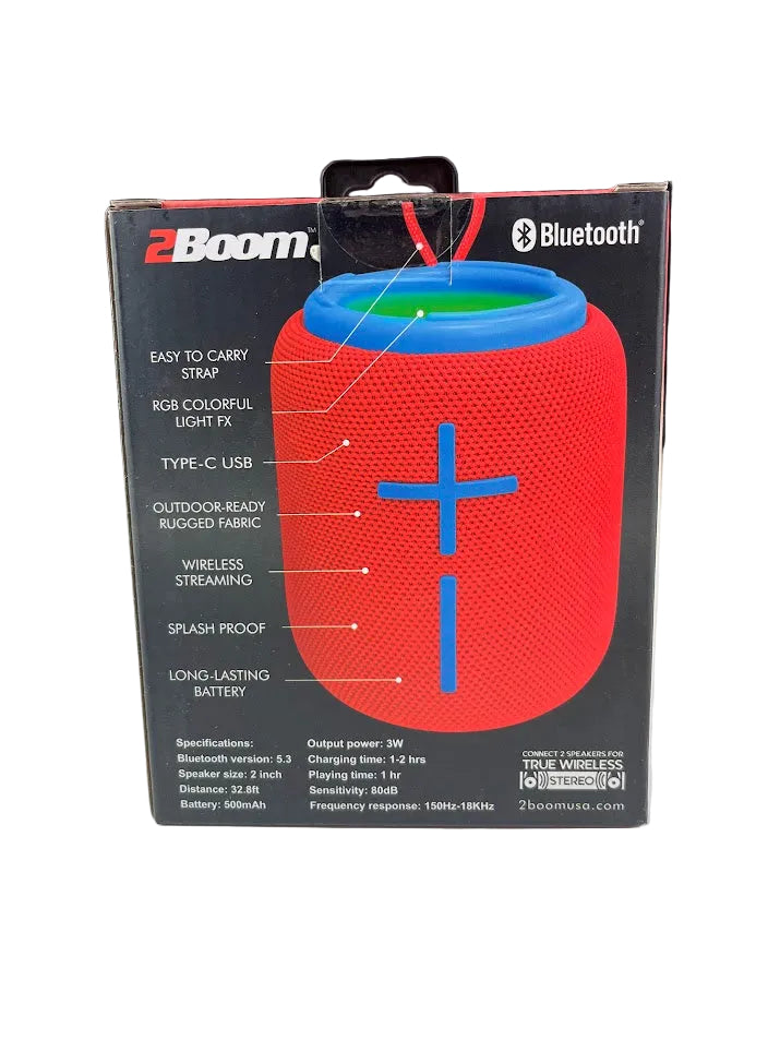 Mini Pop Ring Light Wireless Speaker - Red