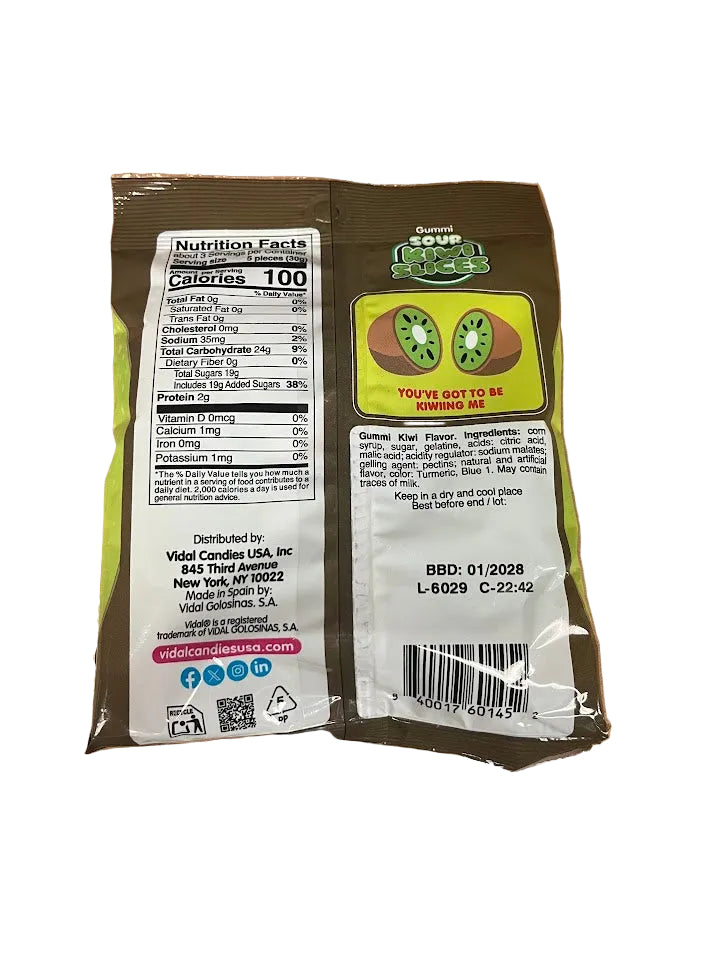Gummy Sour Kiwi Slices